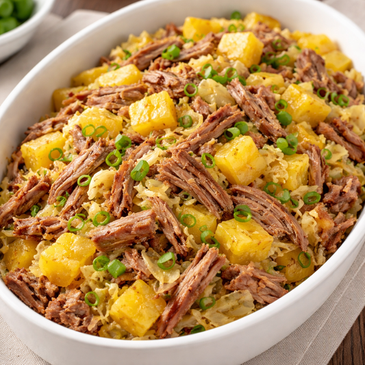 Kalua-Style Pulled Pork with Pineapple & Cabbage