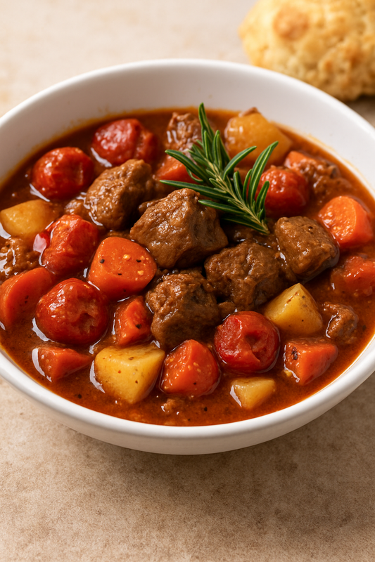 Exotic Australian Bush Tomato & Kangaroo Tail Stew