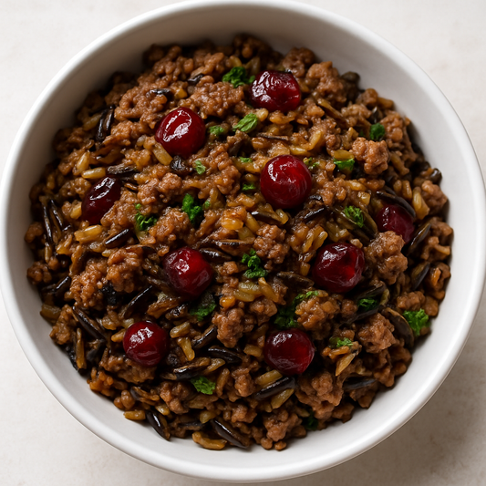 Maple Bison &amp; Wild Rice Skillet