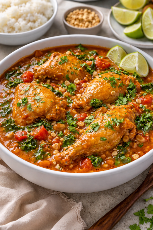 West African Spiced Peanut Chicken Stew