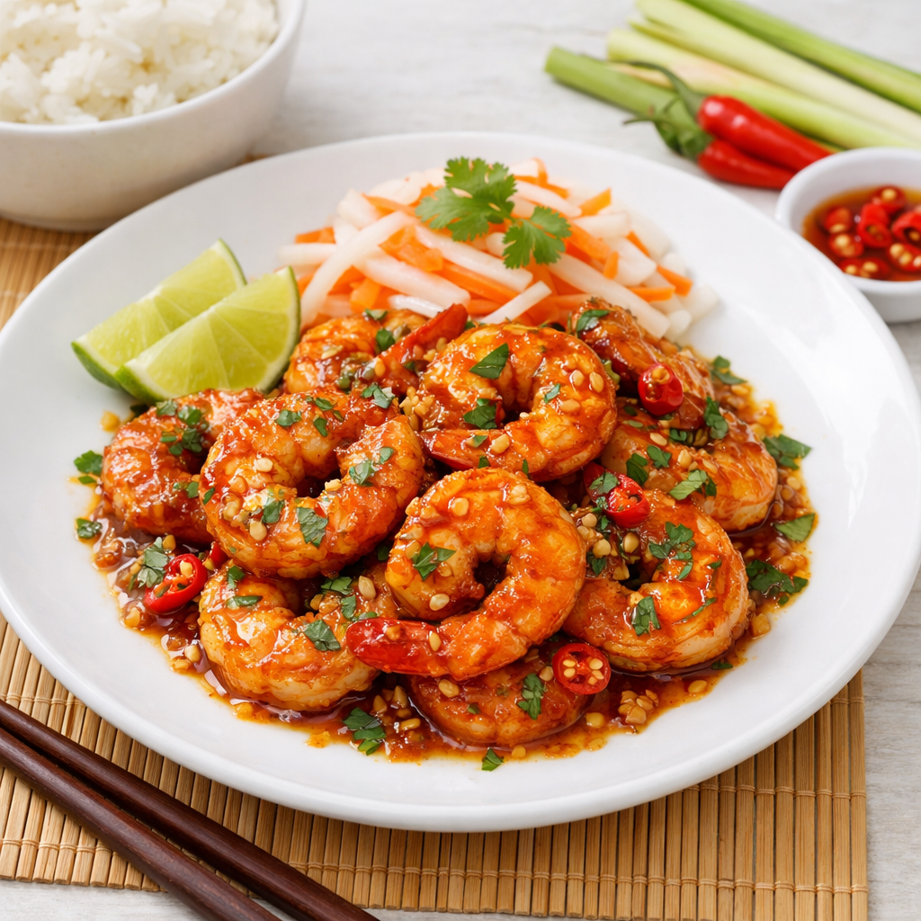 Vietnamese Lemongrass Caramelized Shrimp