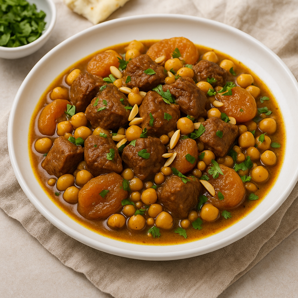 Spiced Lamb & Apricot Tagine-Inspired Skillet