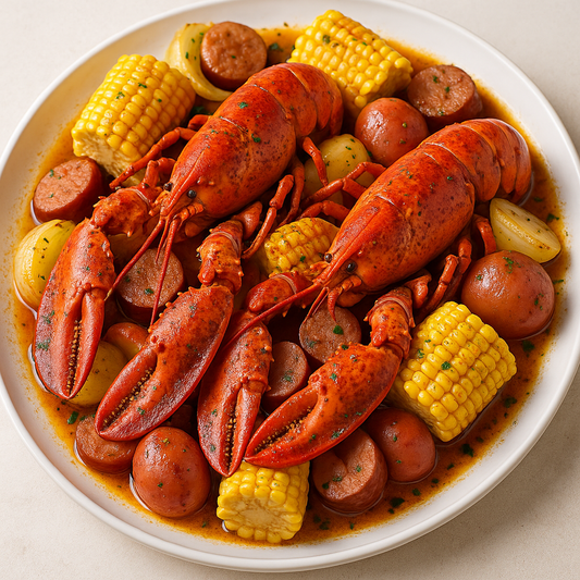 Creole-Inspired Lobster & Corn Boil with Smoked Paprika Butter