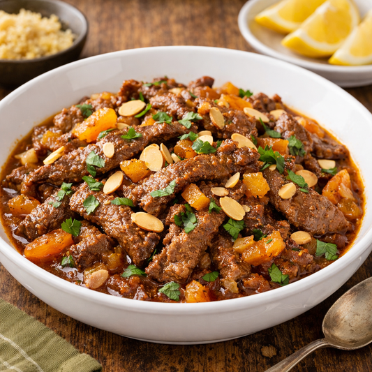 Moroccan-Spiced Beef Skillet