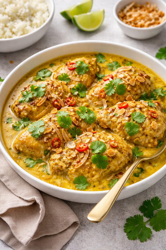 Indonesian Coconut Lemongrass Chicken Skillet