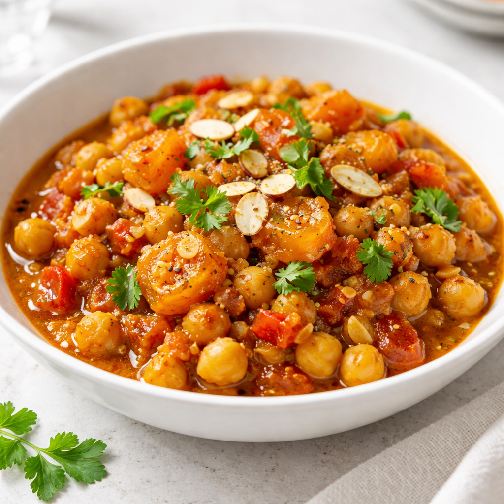 Moroccan Apricot Chickpea Tagine