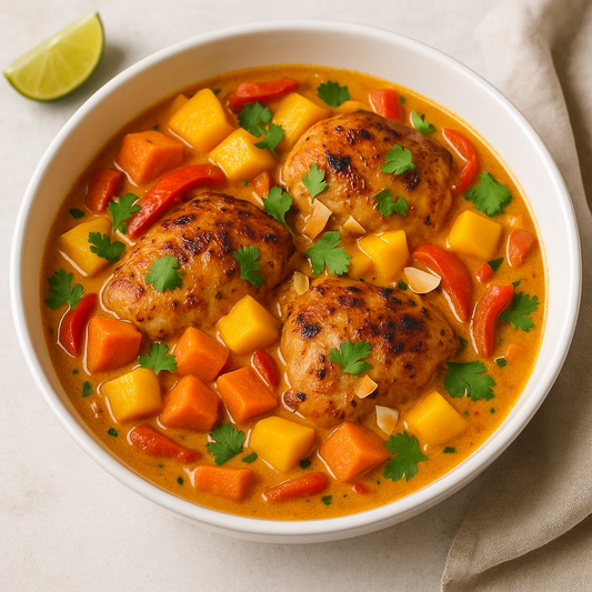 Cajun Coconut Chicken with Sweet Potato & Mango