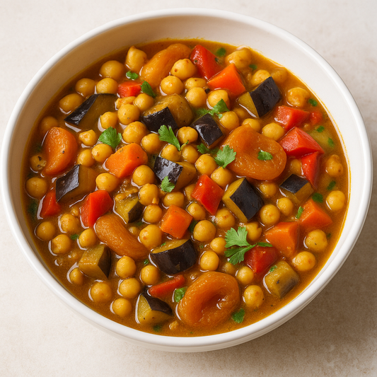 Moroccan-Spiced Chickpea & Apricot Tagine