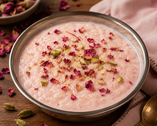 Cardamom Rose Milk Pudding