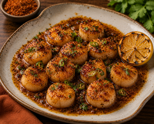 Spicy Berbere Butter Scallops