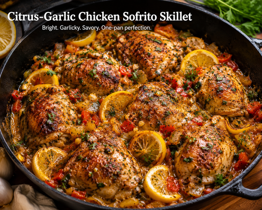 Citrus‑Garlic Chicken Sofrito Skillet