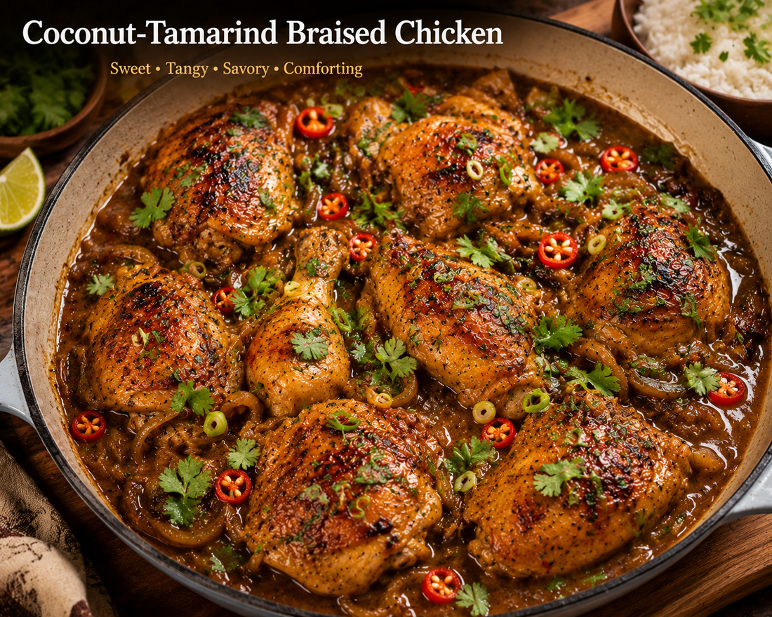 Coconut‑Tamarind Braised Chicken