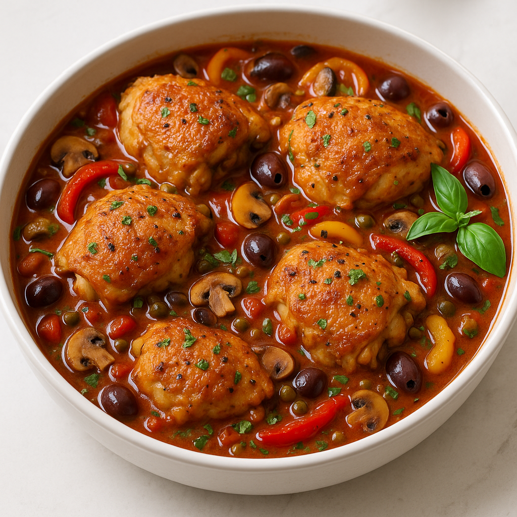 Italian Chicken Cacciatore (Pollo alla Cacciatora)