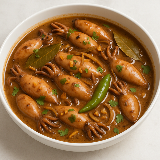 Adobong Pusit sa Gata (Squid Adobo in Coconut Milk)