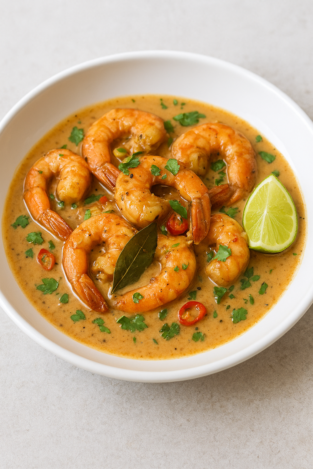 Exotic Filipino Coconut Adobo Shrimp