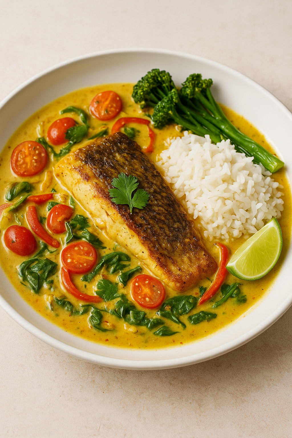 Kakadu Plum & Lemon Myrtle Barramundi with Bush Tomato Coconut Cream