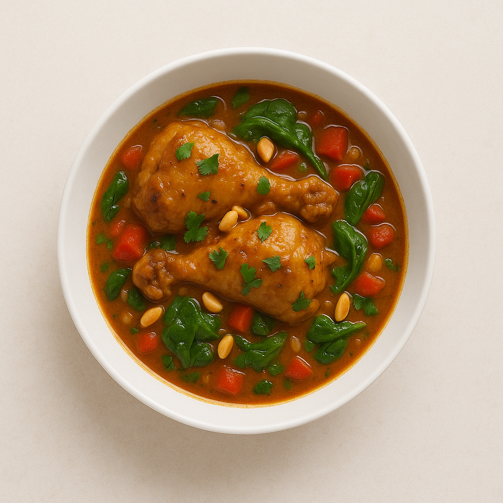 West African Peanut Stew with Chicken & Spinach