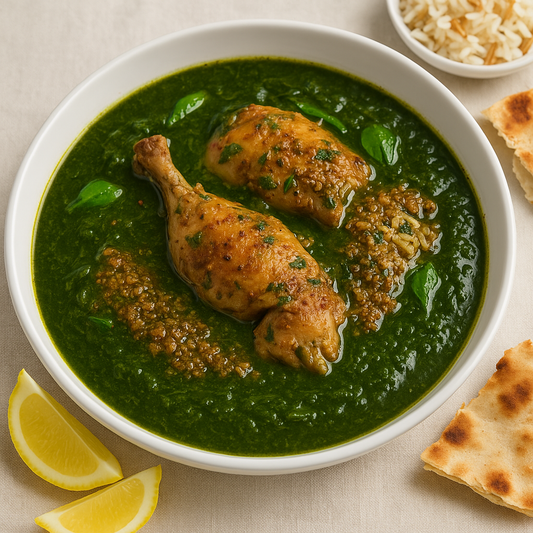 Royal Molokhia with Rabbit & Garlic-Coriander Tasha