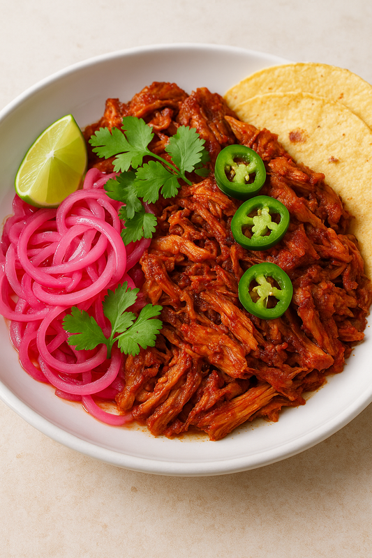 Cochinita Pibil–Style Skillet Pork with Pickled Red Onions