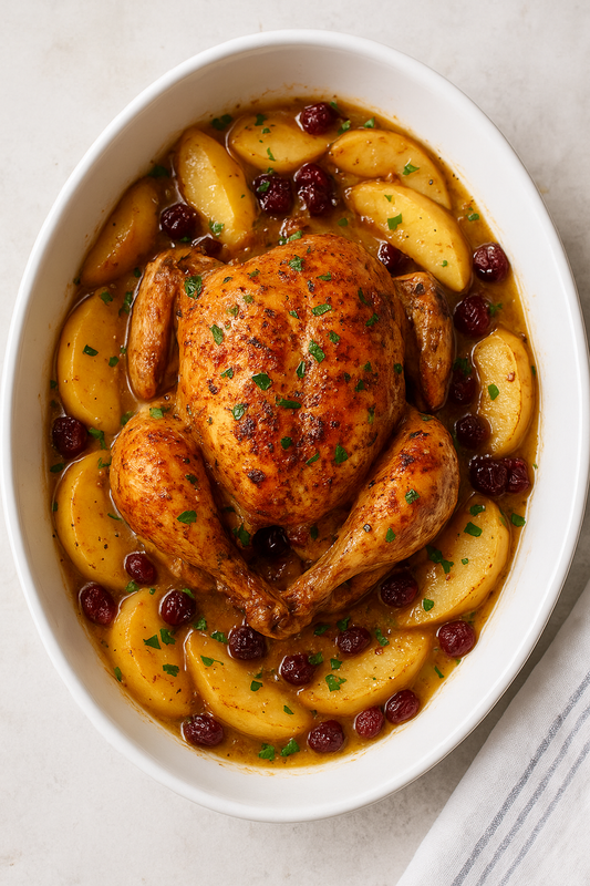 Cornish Game Hen & Apple Cider Casserole
