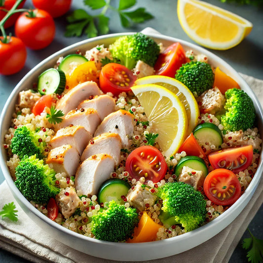 Healthy Chicken & Vegetable Quinoa Bowl