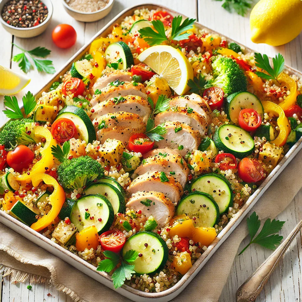 Summer Lemon Herb Chicken with Quinoa & Veggies